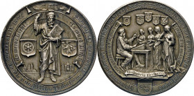 MEDAILLEN und PLAKETTEN
STÄDTEMEDAILLEN
Stuttgart. Weißmetall-Medaille 1900 (v. Meyer & Wilhelm, Stuttgart) a.d. 500-jährige Jubelfeier der Buchdruc...