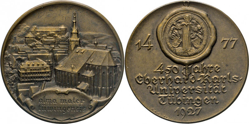 MEDAILLEN und PLAKETTEN
STÄDTEMEDAILLEN
Tübingen. Bronzemedaille 1927 (v. Maye...