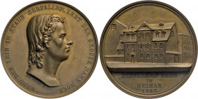 MEDAILLEN und PLAKETTEN
STÄDTEMEDAILLEN
Weimar. Bronzemedaille 1847 (v. Angelika Facius) auf den Ankauf des Schillerhauses durch die Stadt Weimar. B...