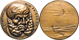 MEDAILLEN und PLAKETTEN
PERSONEN-MEDAILLEN
Friedrich, Caspar David, (*1744 †1840). Deutscher Maler. Bronzemedaille 1978 (v. Hubert Klinkel). Kopf ei...