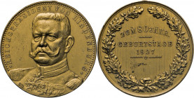 MEDAILLEN und PLAKETTEN
PERSONEN-MEDAILLEN
Hindenburg, Paul von (*1847, †1934). Generalfeldmarschall und Reichspräsident. Silbermedaille 1927 (v. K....