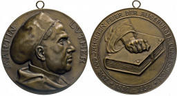 MEDAILLEN und PLAKETTEN
PERSONEN-MEDAILLEN
Großes BronzegussMedaillon 1930 (v. H.K.= Hugo Kaufmann für Ball, Berlin) auf das 400-jährige Augsburger ...