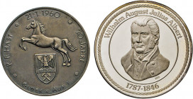 MEDAILLEN und PLAKETTEN
THEMEN-MEDAILLEN
Feinsilbermedaille 1984 auf 150 Jahre Drahtseil im Bergbau. BrustbildA.A.J. Albert (1787-1846) halbl. Rs. S...
