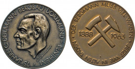 MEDAILLEN und PLAKETTEN
THEMEN-MEDAILLEN
Dortmund-Bentheim. Silbermedaille 1963 (v. Kirchheimer) a.d. 75jährige Bestehen der Firma C. Deilmann Bergb...