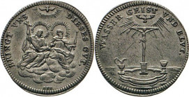MEDAILLEN und PLAKETTEN
THEMEN-MEDAILLEN
Silberner Taufjeton o.J. (17./18. Jhdt. Sign. GFN=Georg Friedrich Nürnberger, 1682-1724 in Nürnberg). Die h...