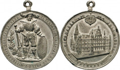 MEDAILLEN und PLAKETTEN
THEMEN-MEDAILLEN
Wiesbaden. Tragb. Zinnmedaille 1889 (unsigniert) auf das XI. Verbandsschießen des Bad. Pfälz. u. Mittelrhei...