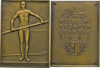 MEDAILLEN und PLAKETTEN
THEMEN-MEDAILLEN
SPORT. 6. Brandenburger Ruderregatta 12./13. Juni 1926 „Jungmann-Achter“ (graviert). Und 7. Bran­ denburger...