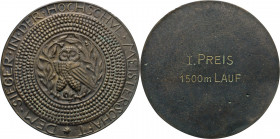 MEDAILLEN und PLAKETTEN
THEMEN-MEDAILLEN
Einseitige Bronzemedaille o.J. DEM SIEGER IN DER HOCHSCHULMEISTERSCHAFT. Eule zwischen Ranken, umgeben von ...