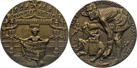 MEDAILLEN und PLAKETTEN
WELTKRIEGSMEDAILLEN
Bronzegussmedaille 1914 auf die indischen Truppen im ersten Weltkrieg. VIVE LES ANGLAIS/ NOUS SOMMES SAU...
