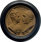 MEDAILLEN und PLAKETTEN
MEDAILLEN aus PORZELLAN und STEINZEUG
Einseitige, runde Steinzeugmedaille 1889 (von dem Bildhauer Friedrich Beer, *1846, Brü...