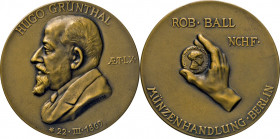 MEDAILLEN und PLAKETTEN
NUMISMATIKERMEDAILLEN AUS NORDDEUTSCHEM BESITZ
Gelehrte , Händler, Auktionatoren, Medailleure.
Grünthal, Hugo. Münzenhändle...