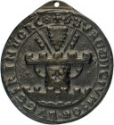 MEDAILLEN und PLAKETTEN
PETSCHAFTEN und SIEGEL
STADTSIEGEL. Tragbarer einseitiger Bronzeabguss eines historischen Stadtsiegels. Zinnenturm. Darüber ...