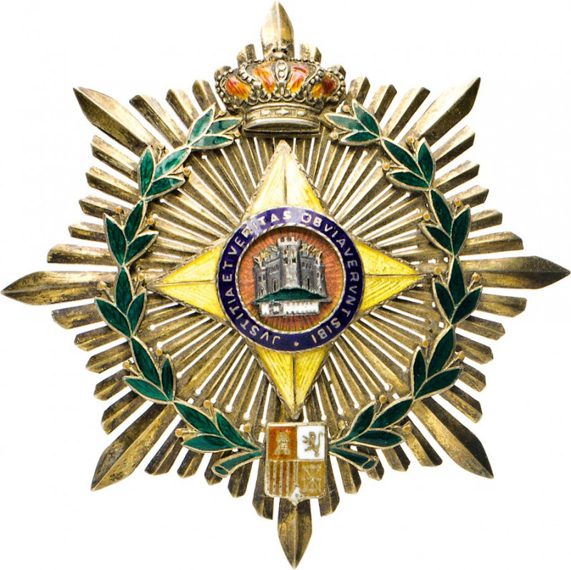 ORDEN • EHRENZEICHEN • MILITARIA
Spanien. Ziviler, unbestimmter Bruststern mit ...