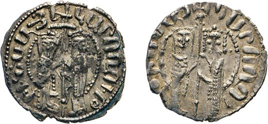 AUSLÄNDISCHE MÜNZEN
ARMENIEN
Hetum I. und Zabel, 1226–1271. Ar-Tram. Stehende ...