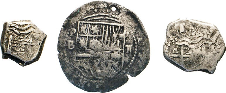 AUSLÄNDISCHE MÜNZEN
BOLIVIEN
Philipp II., 1556–1598. Schiffsgeld (Cobs): 2 Rea...