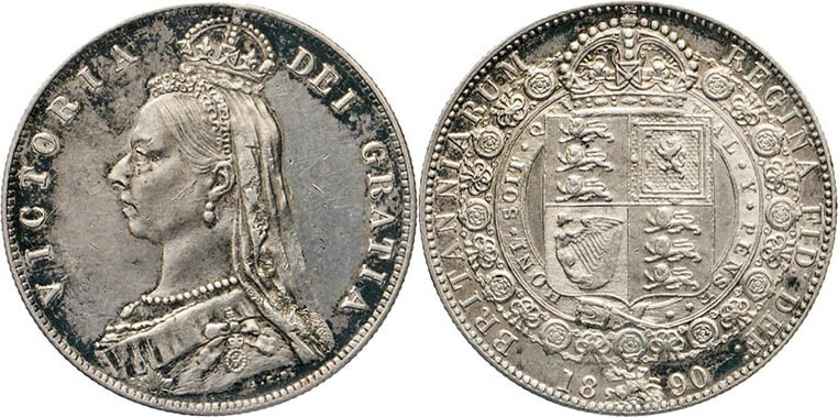 AUSLÄNDISCHE MÜNZEN
GROSSBRITANNIEN
Victoria, 1837–1901. Halfcrown 1890, Londo...
