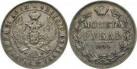 AUSLÄNDISCHE MÜNZEN
RUSSLAND
Rubel 1844 MW, Warschau. Dav. 283A. Bitkin 423. KM 168.2. 20,78 g. Leichte Kratzer. 
ss