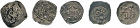 AUSLÄNDISCHE MÜNZEN
RÖMISCH-DEUTSCHES REICH
5 diverse Pfennige, 13. Jh. Bernhard, 1202–1256 (2) u. Ottokar II., 1251–1276. Zus. 5 Stück
ss