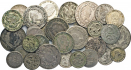 AUSLÄNDISCHE MÜNZEN
RÖMISCH-DEUTSCHES REICH
Lot von Silber/Billon- und Kupfer-Kleingeld 18. Jhdt. bis Franz Joseph, einschließlich Provinzen. Einige...