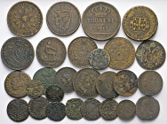 AUSLÄNDISCHE MÜNZEN
LOTS ausländischer Münzen
Lot von europäischen Kupfer/Bronze-Kleinmünzen des 18. und frühen 19. Jhdts., u.a. Italien (auch Vened...