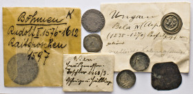 AUSLÄNDISCHE MÜNZEN
LOTS ausländischer Münzen
Lot: Böhmen, Rudolf II., 1576-1612. Raitgroschen 1597. Schottland, Karl I., 1625-1649. 1/20 Crown o.J....