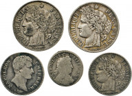 AUSLÄNDISCHE MÜNZEN
LOTS ausländischer Münzen
FRANKREICH. Silber- und Kupfermünzen ca. 1642 bis 1917. Silber (26 Stück), darunter 50 Cent 1864 A, 18...