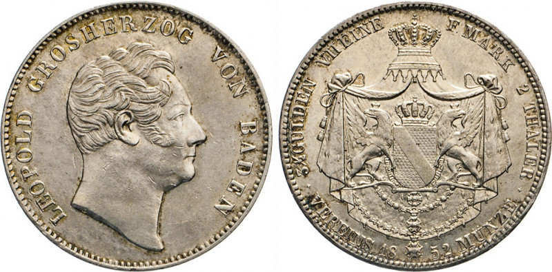 DEUTSCHE MÜNZEN VOR 1871
BADEN
Karl Leopold Friedrich, 1830–1852. Vereins-Dopp...