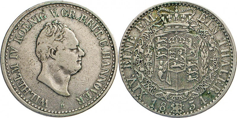 DEUTSCHE MÜNZEN VOR 1871
BRAUNSCHWEIGISCHE LANDE
Wilhelm IV., 1830–1837. Taler...