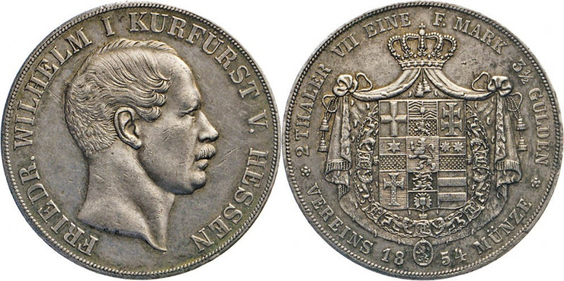 DEUTSCHE MÜNZEN VOR 1871
HESSEN
Friedrich Wilhelm I., 1847–1866. Vereins-Doppe...