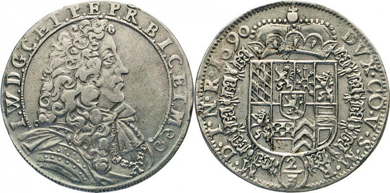 DEUTSCHE MÜNZEN VOR 1871
JÜLICH BERG
Johann Wilhelm II., 1679–1716. 2/3 Taler ...