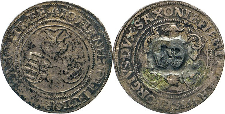 DEUTSCHE MÜNZEN VOR 1871
SACHSEN
Johann Friedrich und Georg, 1534–1539. Halber...