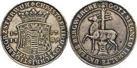 DEUTSCHE MÜNZEN VOR 1871
STOLBERG
Christof Friedrich und Jost Christian, 1704–1738. Ausbeute-2/3 Taler Feinsilber 1717 I.I.–G, Stolberg. Gekröntes W...