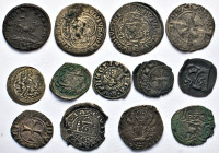DEUTSCHE MÜNZEN VOR 1871
LOTS ALTDEUTSCHER MÜNZEN
MITTELALTER. Konvolut von 13 verschiedenen meist silbernen Kleinmünzen, dabei: Hildesheim, Stadt, ...