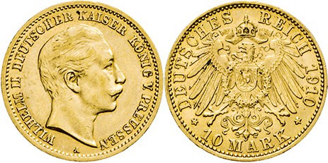 DEUTSCHE MÜNZEN NACH 1871
GOLDMÜNZEN des DEUTSCHEN KAISERREICHS
PREUSSEN, Köni...