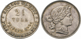 DEUTSCHE MÜNZEN NACH 1871
SILBERMÜNZEN des DEUTSCHEN KAISERREICHS
HAMBURG, Freie und Hansestadt
2½ Tola in Silber (Handelspiaster) o.J. (1877). Gep...