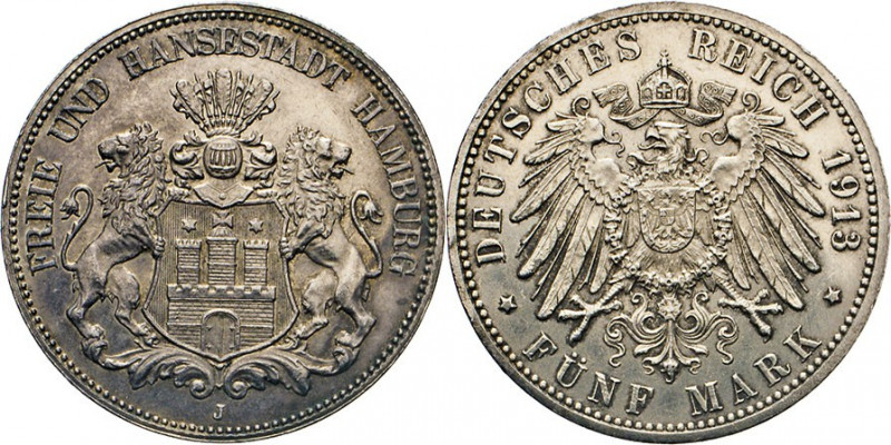 DEUTSCHE MÜNZEN NACH 1871
SILBERMÜNZEN des DEUTSCHEN KAISERREICHS
HAMBURG, Fre...