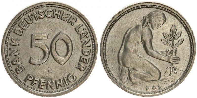 DEUTSCHE MÜNZEN NACH 1871
Proben und Verprägungen
50 Pfennig (1)949 J. BANK DE...