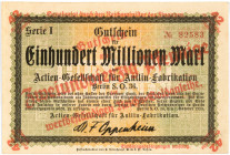 PAPIERGELD u. BANKNOTEN
DEUTSCHES INFLATIONSGELD
Notgeldscheine verschiedener Art 1914–1923
Berlin. Actien-Gesellschaft für Anilin-Fabrikstion (AGF...