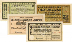 PAPIERGELD u. BANKNOTEN
DEUTSCHES INFLATIONSGELD
Notgeldscheine verschiedener Art 1914–1923
Schaumburg-Lippische Landesregierung. 42 Pfennig Gold (...