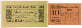 PAPIERGELD u. BANKNOTEN
DEUTSCHES INFLATIONSGELD
Notgeldscheine verschiedener Art 1914–1923
Ebstorf/Kr. Uelzen. Kleingeld-Aushilfsschein der Fa. J....