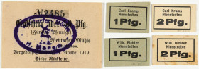 PAPIERGELD u. BANKNOTEN
DEUTSCHES INFLATIONSGELD
Hamburg, Sammlung A
-Bergedorf, Wentorfer Mühle. Gutschein über 50 Pfg. v. 1.11.1919. LSK 44.1) 3....