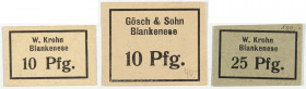 PAPIERGELD u. BANKNOTEN
DEUTSCHES INFLATIONSGELD
Hamburg, Sammlung A
-Blankenese. Gösch & Sohn, 10 Pfg. o.D. (1920) sämischer Karton mit rs. Stempe...