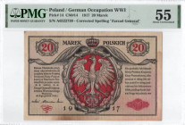 GG, 20 mkp 1916 Generał, biletów - PMG 55