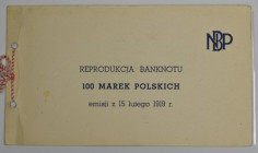 II RP, 100 Marek Polskich 1919 AH - reprodukcja w etui NBP