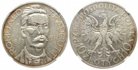 II Republic of Poland, 10 zlotych 1933, Traugutt - NGC AU Det.