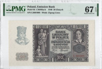 GG, 20 złotych 1940 L - PMG 67EPQ 2-MAX