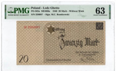 Litzammstadt Getto, 20 mark 1940 - PMG 63