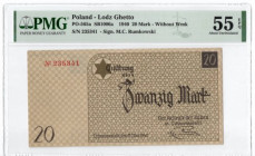 Litzammstadt Getto, 20 mark 1940 - PMG 63