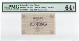 Getto w Łodzi, 50 fenigów 1940 - PMG64 EPQ