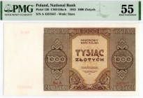 PRL, 1000 złotych 1945 A - PMG 55